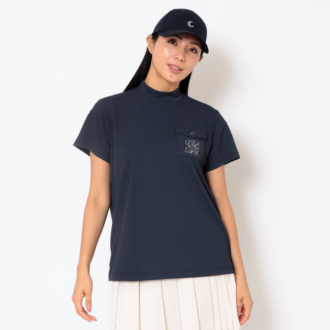裏クールアイレットカノコモックネックシャツ (WOMENS) 裏クールアイレットカノコモックネックシャツ (WOMENS)