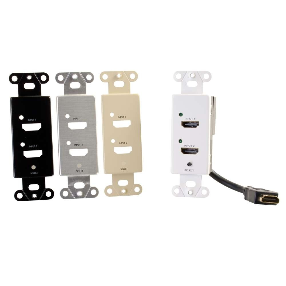 DISCONTINUED 2Port HDMI Switch Decorative Wall Plate