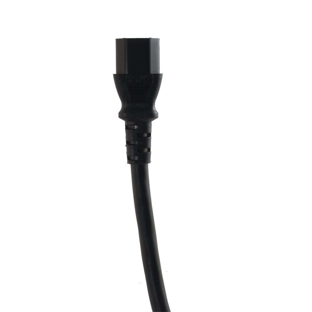 16 AWG Hospital Grade Power Cord (NEMA 5-15P to IEC320C13) - Black (TAA)