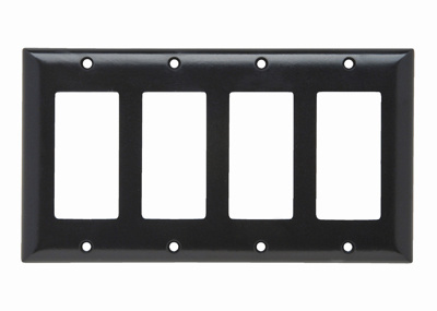 Decorator Openings, Four Gang, Black