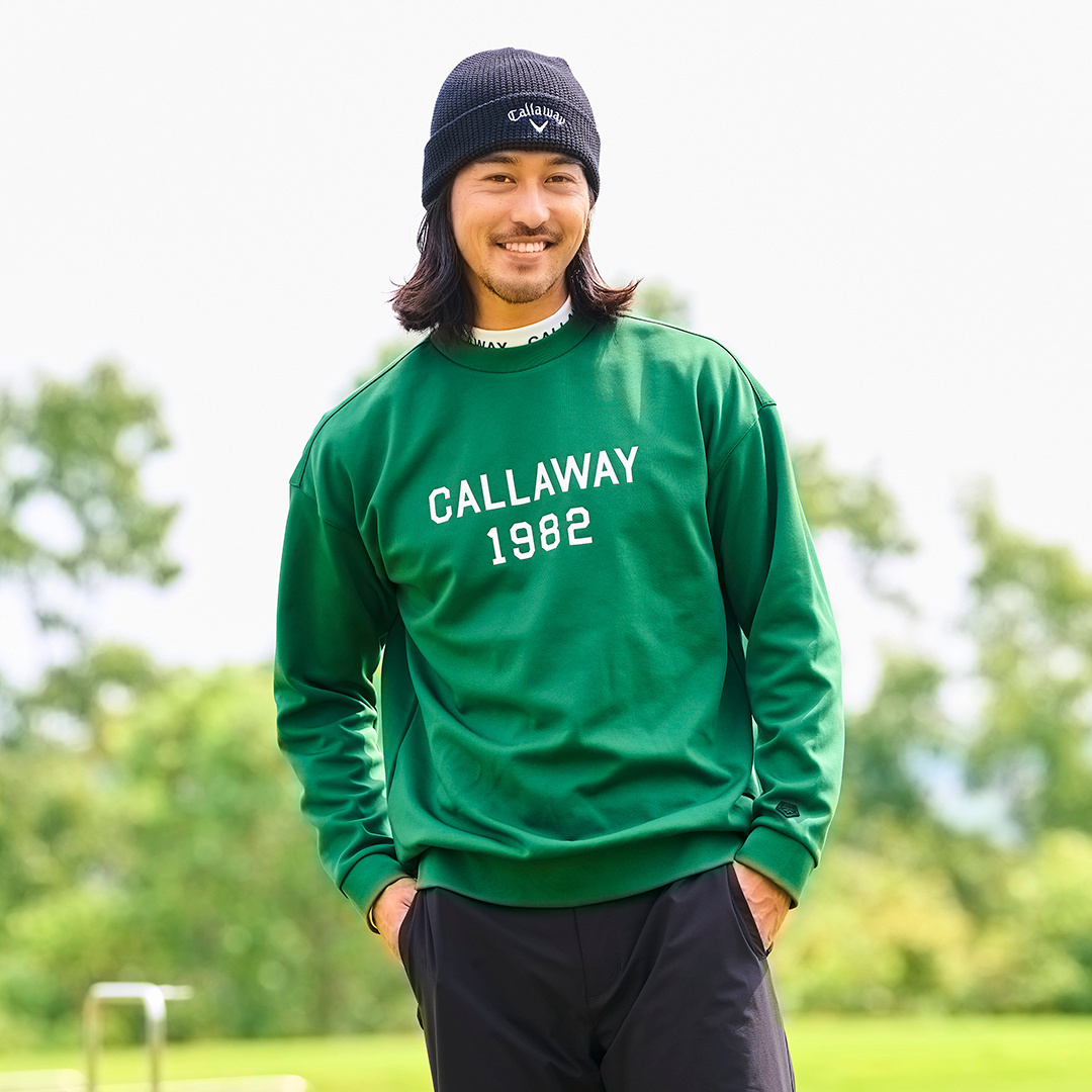 【新品】30％OFF　キャロウェイ　2018秋冬新作　モザイクプリントハーフジップパーカー　メンズ　M　マルチ キャロウェイゴルフ 公式オンラインストア