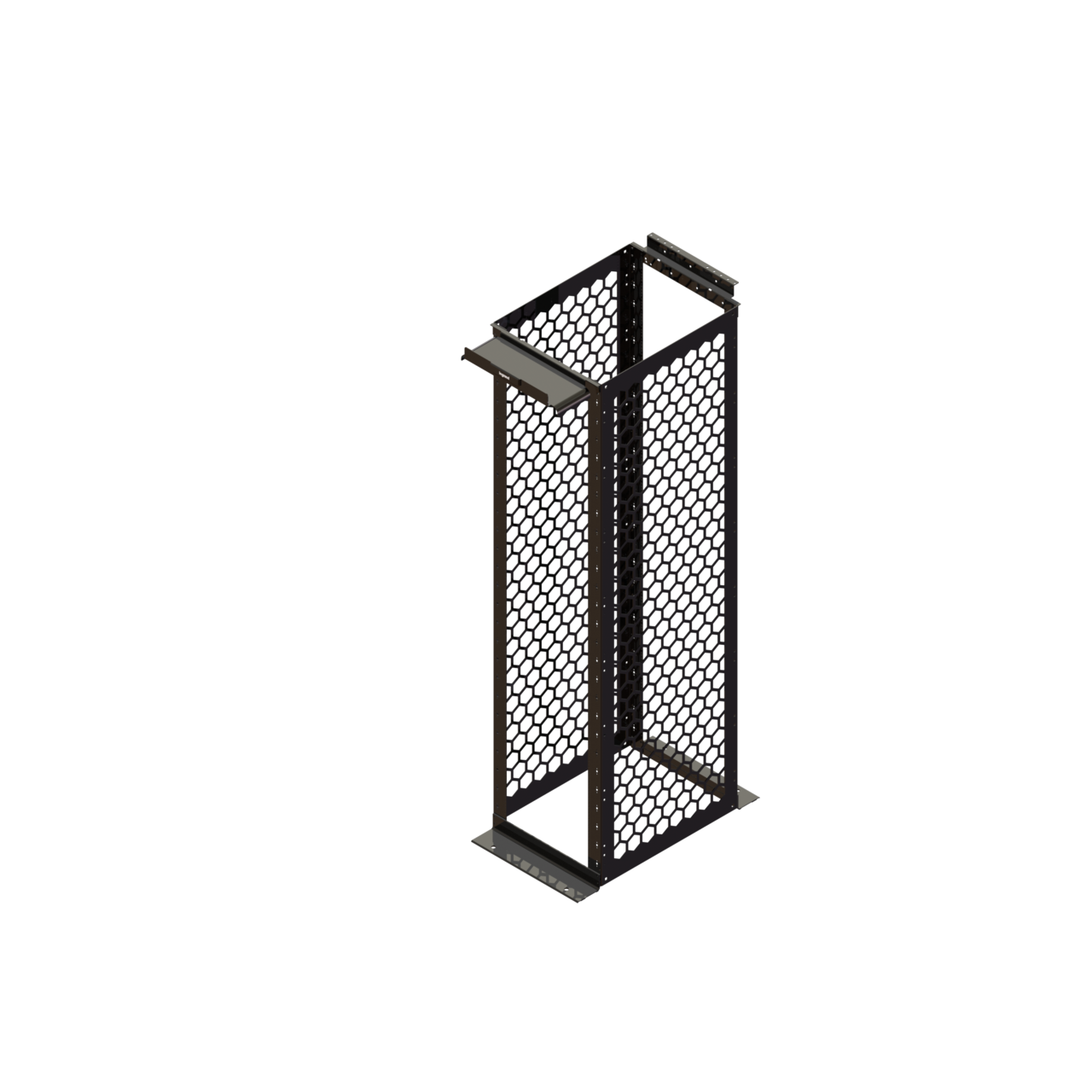 Black Mighty Mo 20 Channel rack with hex sides