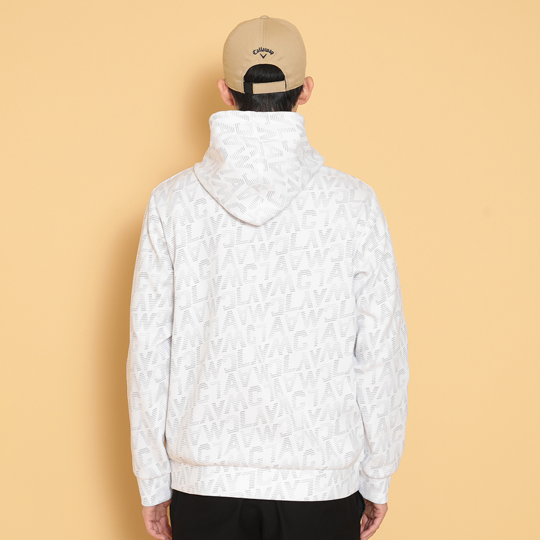 ロゴプリントハーフゲージスウェットパーカー (MENS)