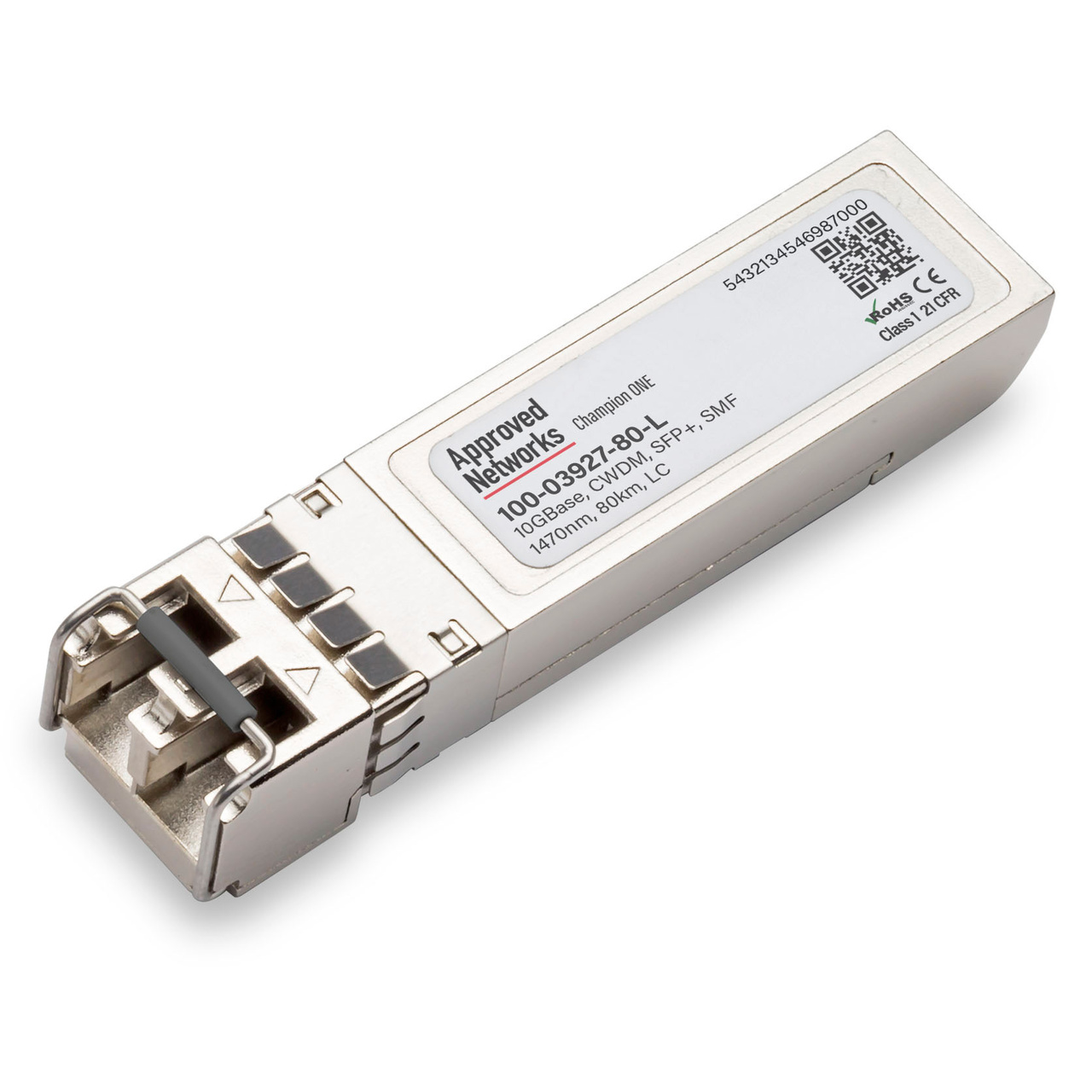 Calix 100-03927-80 Compatible 10GBase-CWDM SFP+ Transceiver (SMF, 1470nm, 80km, LC Duplex, DDM, I-Temp)