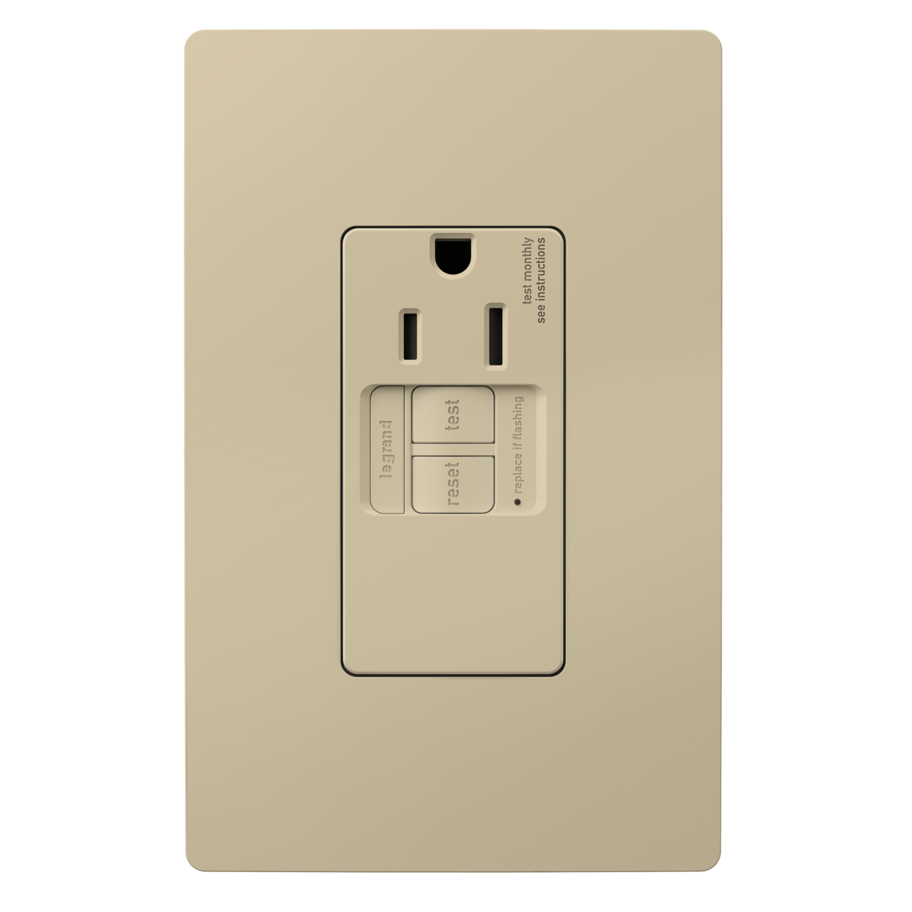 radiant 15A TamperResistant SelfTest Simplex GFCI Outlet