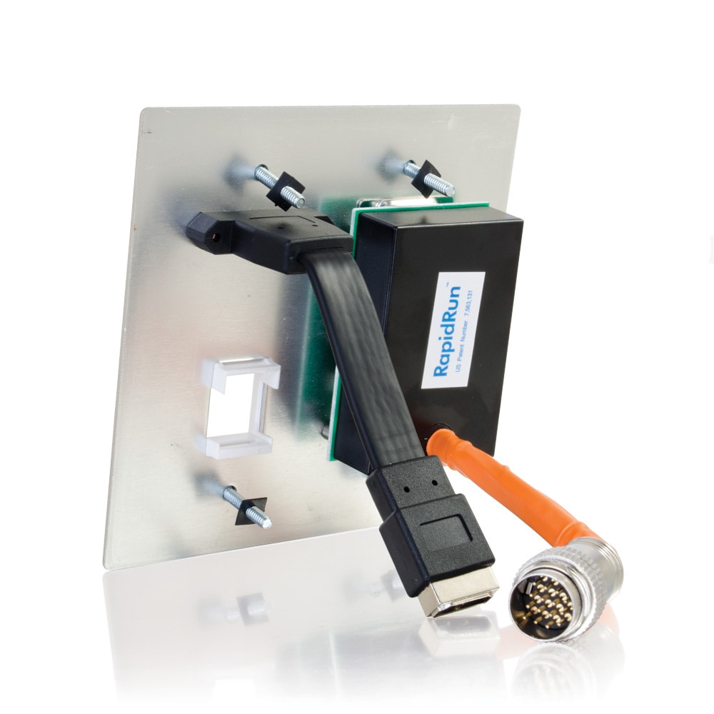 RapidRun VGA + 3.5mm Audio Double Gang Wall Plate with HDMI Pass Through + One Keystone