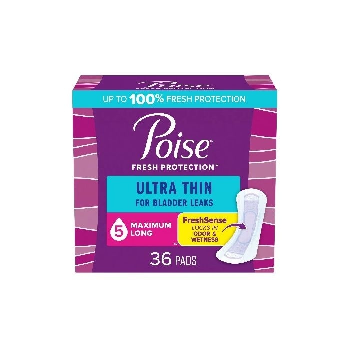 Poise Ultra Thin Maximum Long Pad - 36/bag (POTHMXLGT Health & Beauty Health Care Incontinence Aids) photo