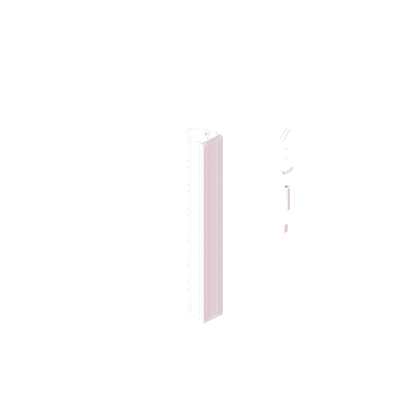 White vertical cable manager