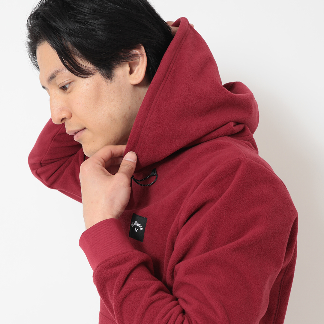 両面フリース長袖パーカー (MENS)