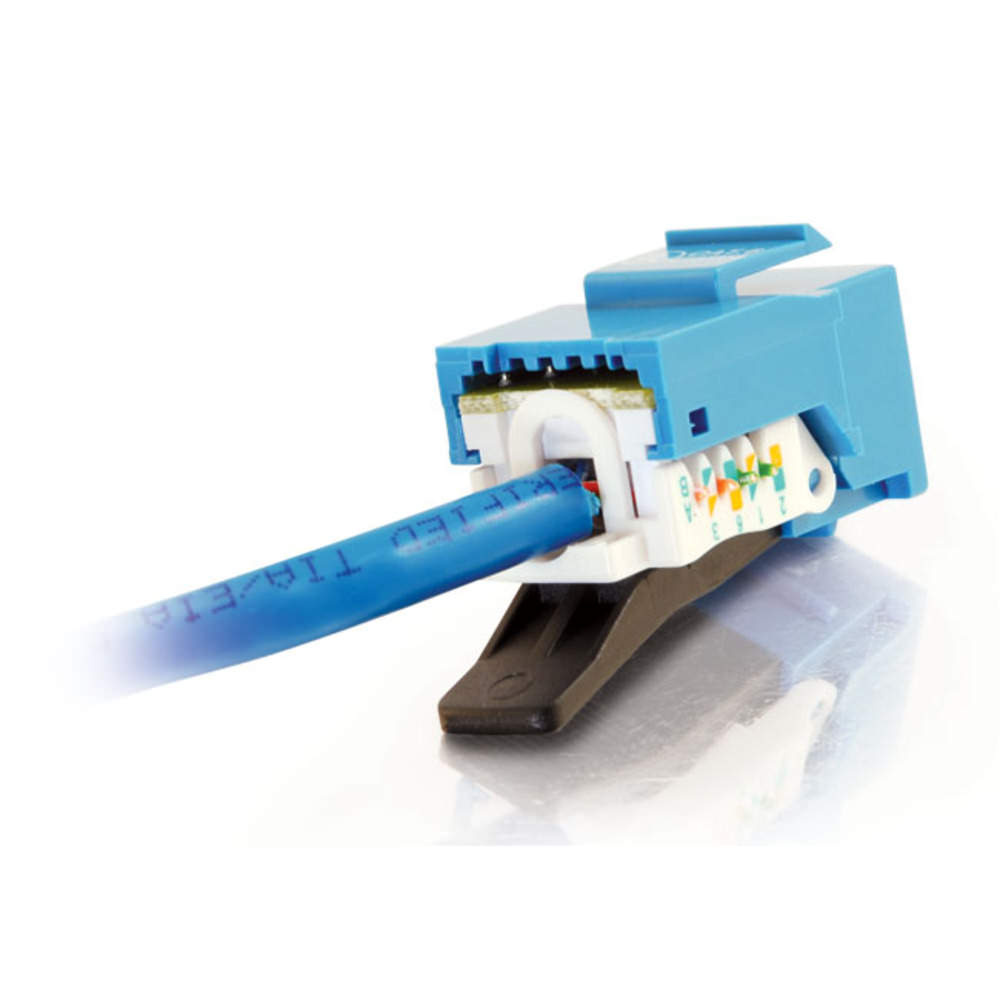 Cat5E RJ45 UTP Toolless Keystone Jack Blue Data Center Networking