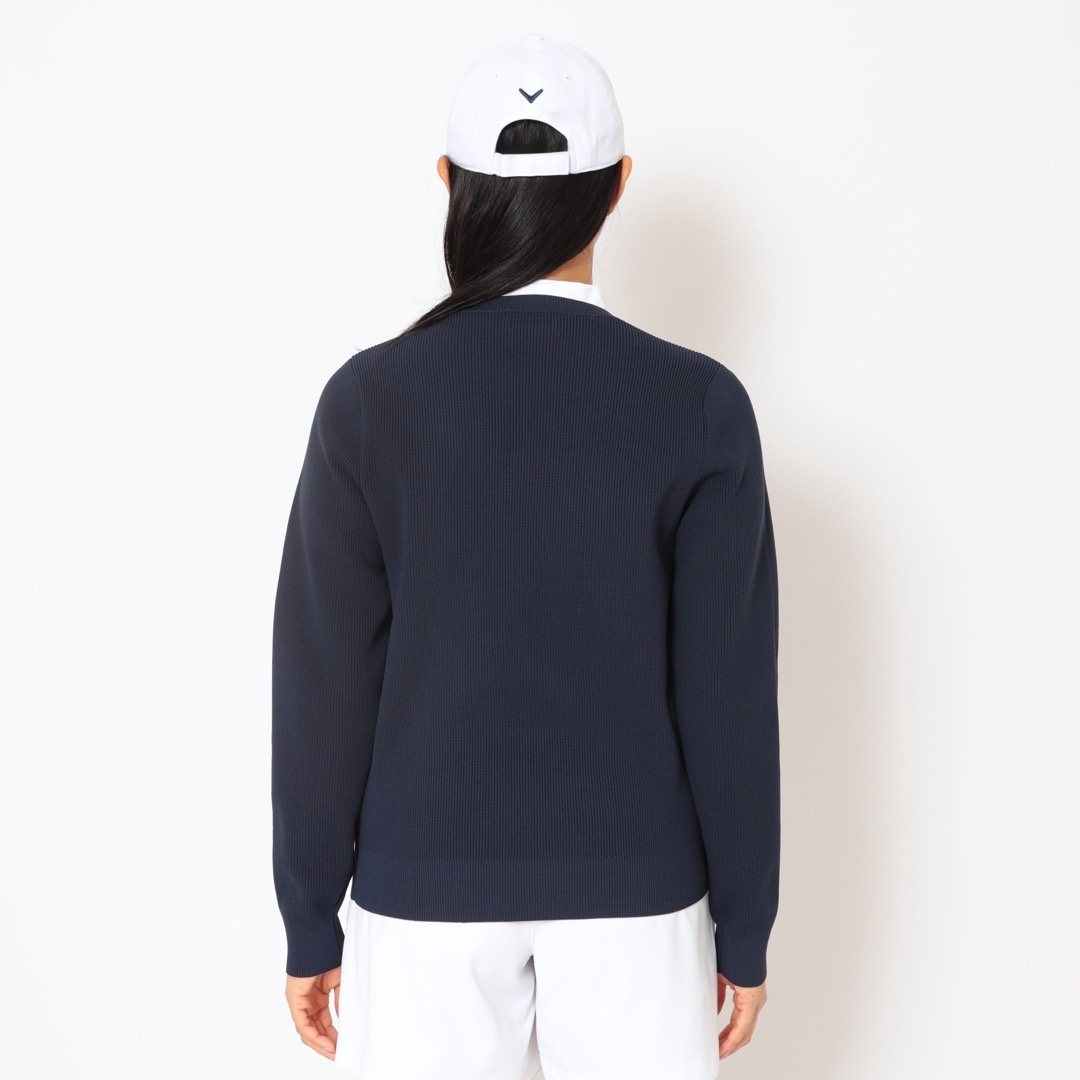クルーネック畦編みニット (WOMENS)