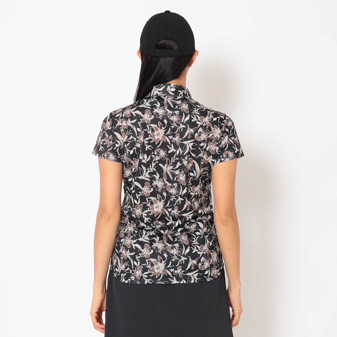 かざあなメッシュフラワープリントシャツ (WOMENS)