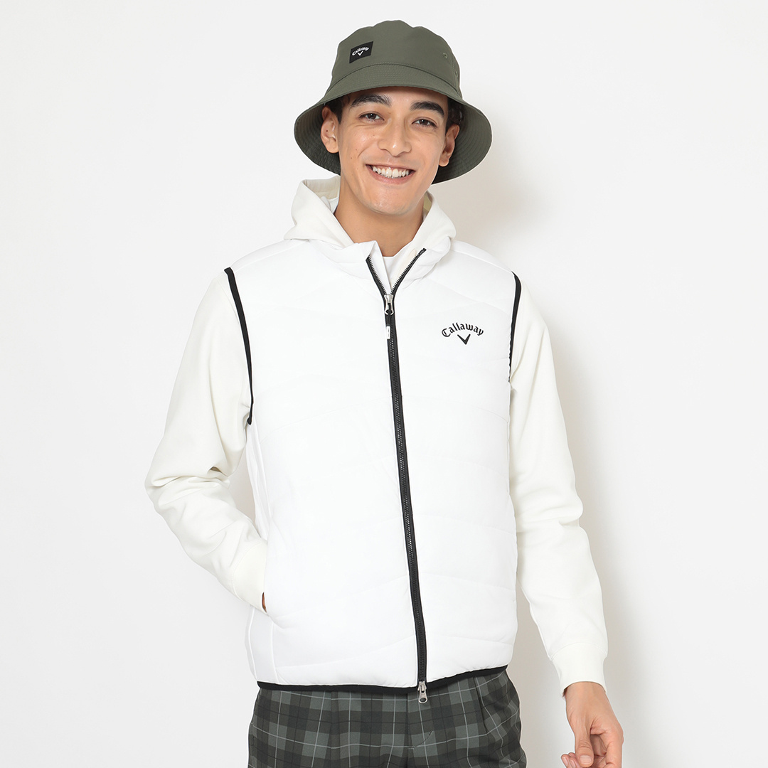 CALLAWAY 中綿ジャケットブルゾンベストワンピ キャロウェイ CALLAWAY ワンピース ベスト ジレ ジップアップ 中綿