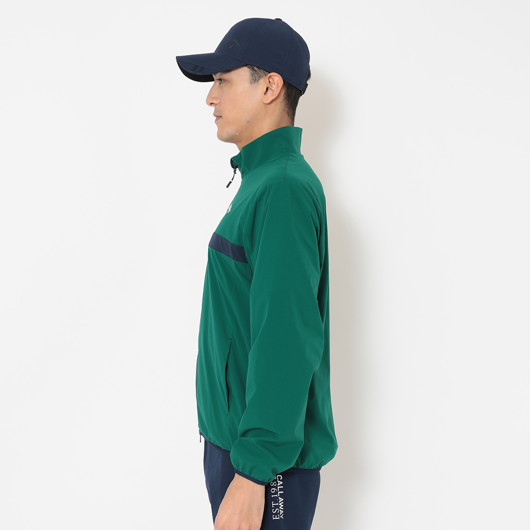 Callaway フルジップジャケット 緑/黒 8WAYストレッチ撥水フルジップブルゾン (MENS)