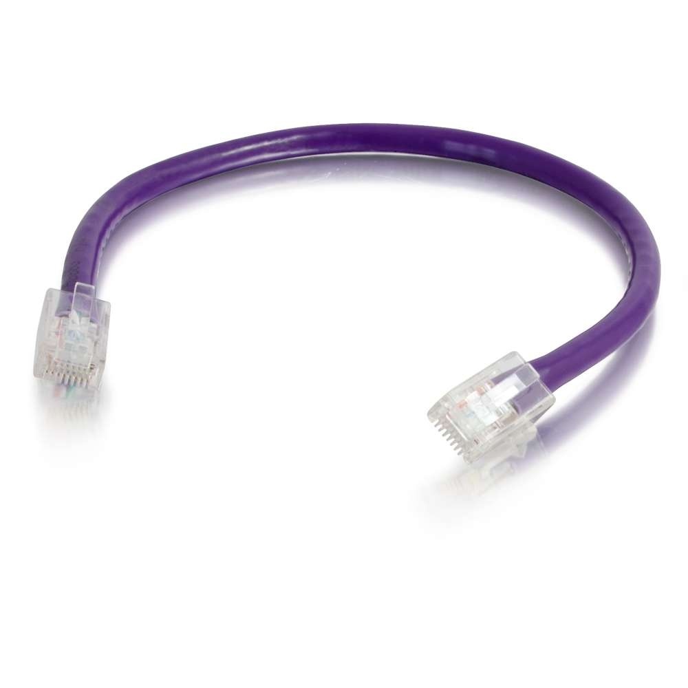 Cat5e Non-Booted Unshielded (UTP) Ethernet Network Patch Cable - Purple