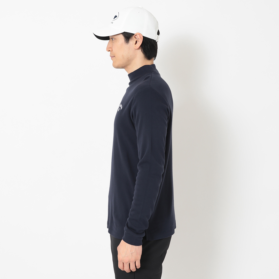 吸湿発熱裏起毛スムース長袖モックネック ※4Lサイズあり (MENS) 吸湿発熱裏起毛スムース長袖モックネック ※4Lサイズあり (MENS)