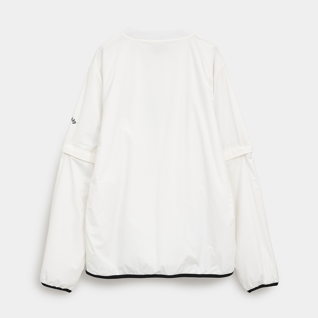 新品 PGG ミニワッフル2WAYストレッチ レイヤード風フーディブルゾン 新品 PGG ミニワッフル2WAYストレッチ レイヤード風フーディブルゾン