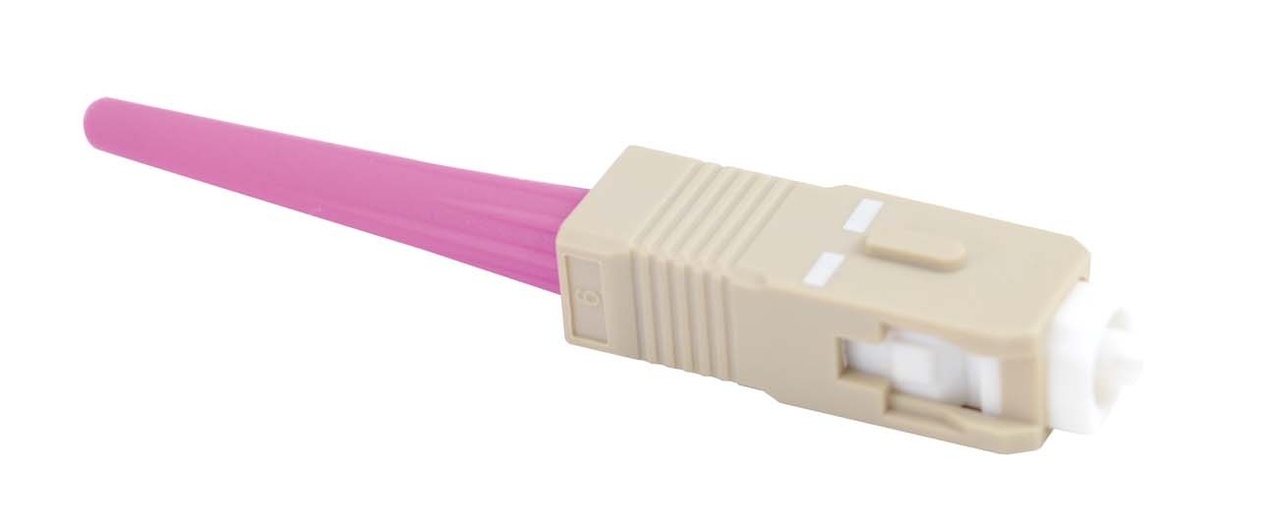 Splice-on connector with magenta 900 micron boot