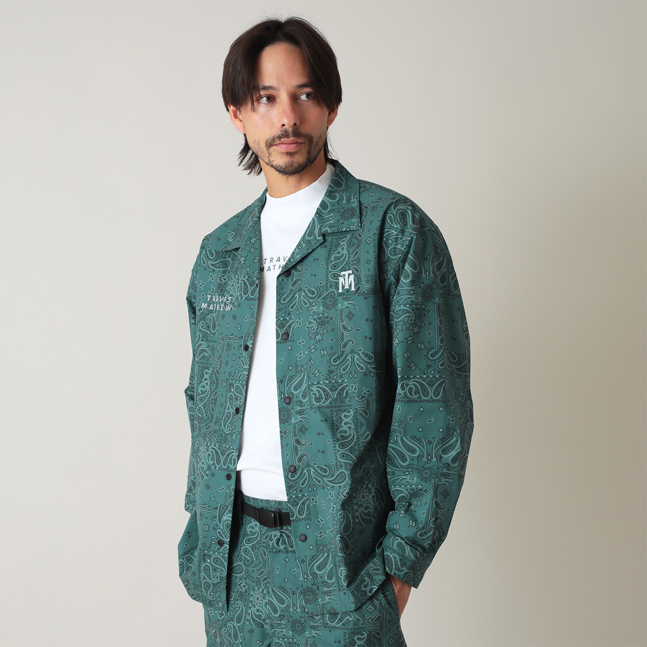 シゲ　1104545 PRIMEFLEX® ペイズリー柄 ジャケット(MENS)