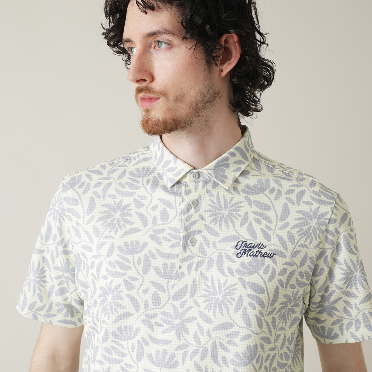 石川遼プロ着用】フローラルプリント 半袖ポロ(MENS)