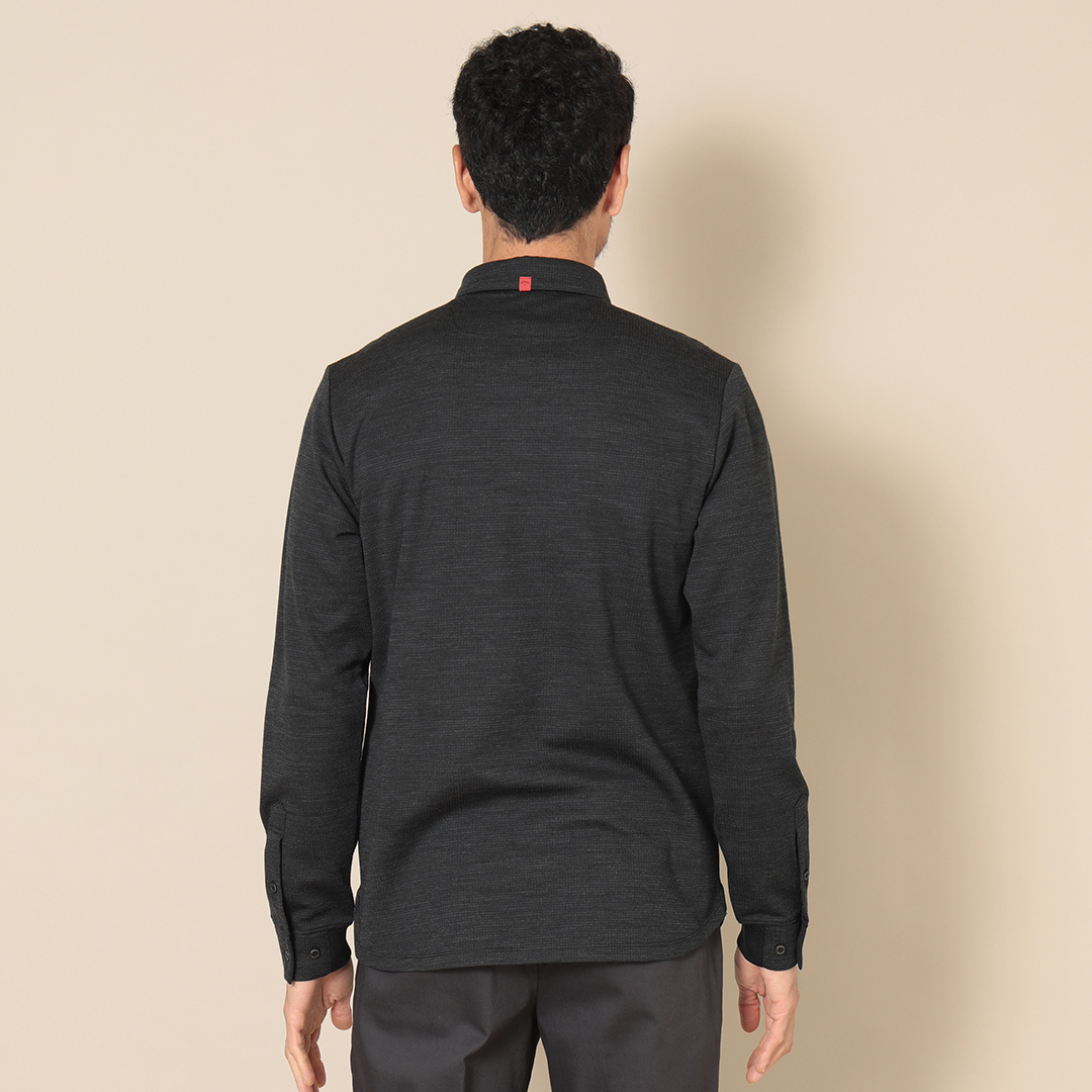 クリアウール千鳥ジャカードシャツ (MENS)