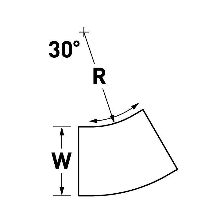 30 degree horizontal elbow measurement