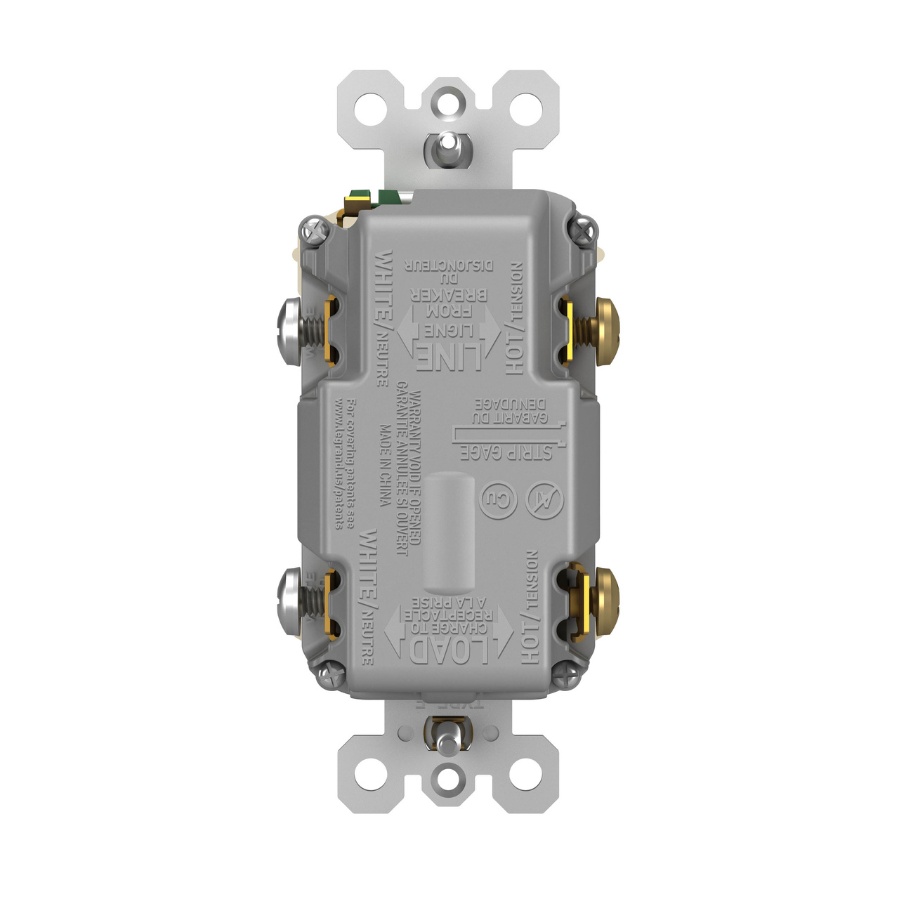 radiant Collection GFCI USB Outlet in Light Almond