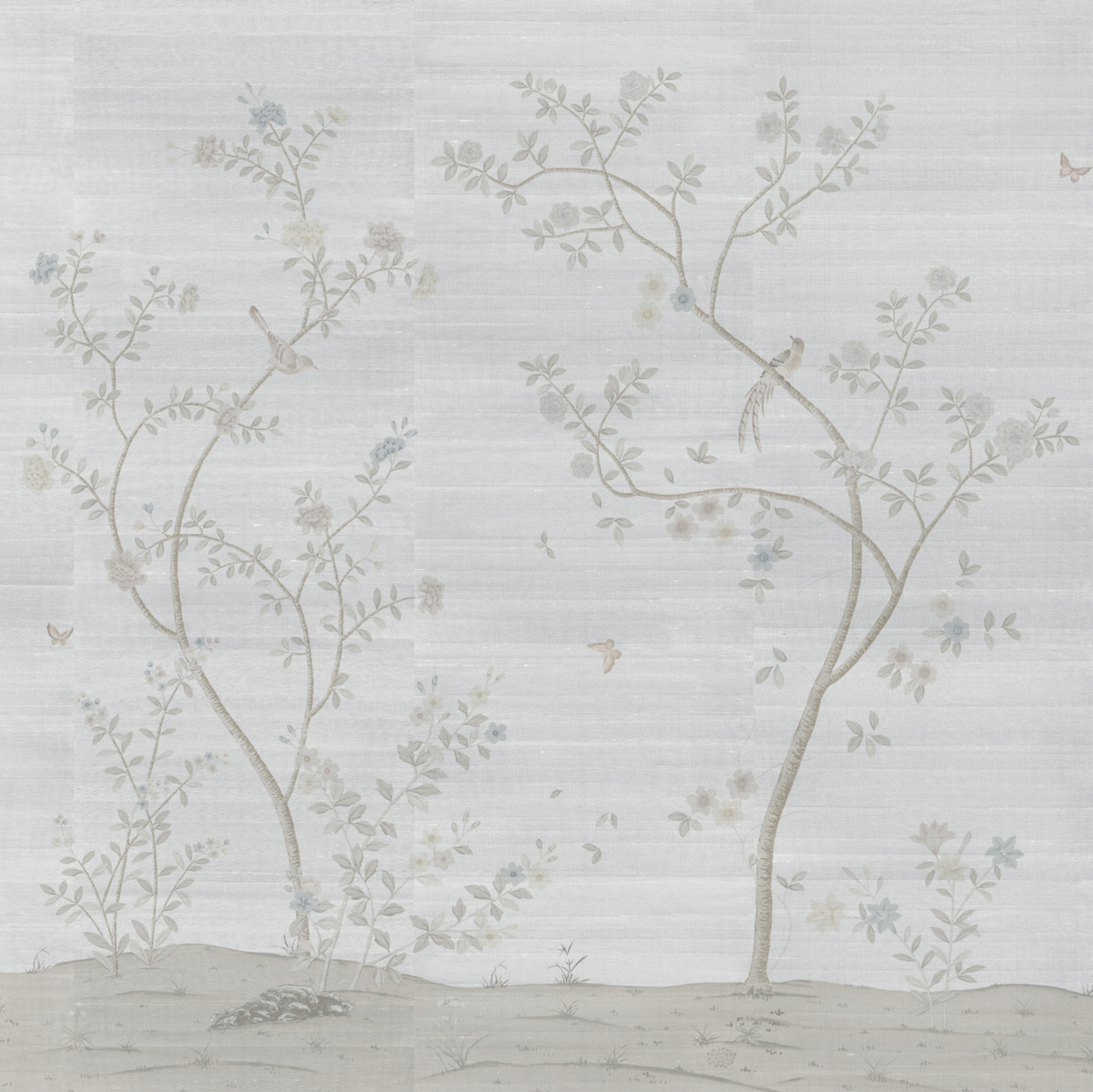 夜の木 レイモンド・ペイシェ Promenade in Antique Bloom on Star Dusk Silk | Phillip Jeffries