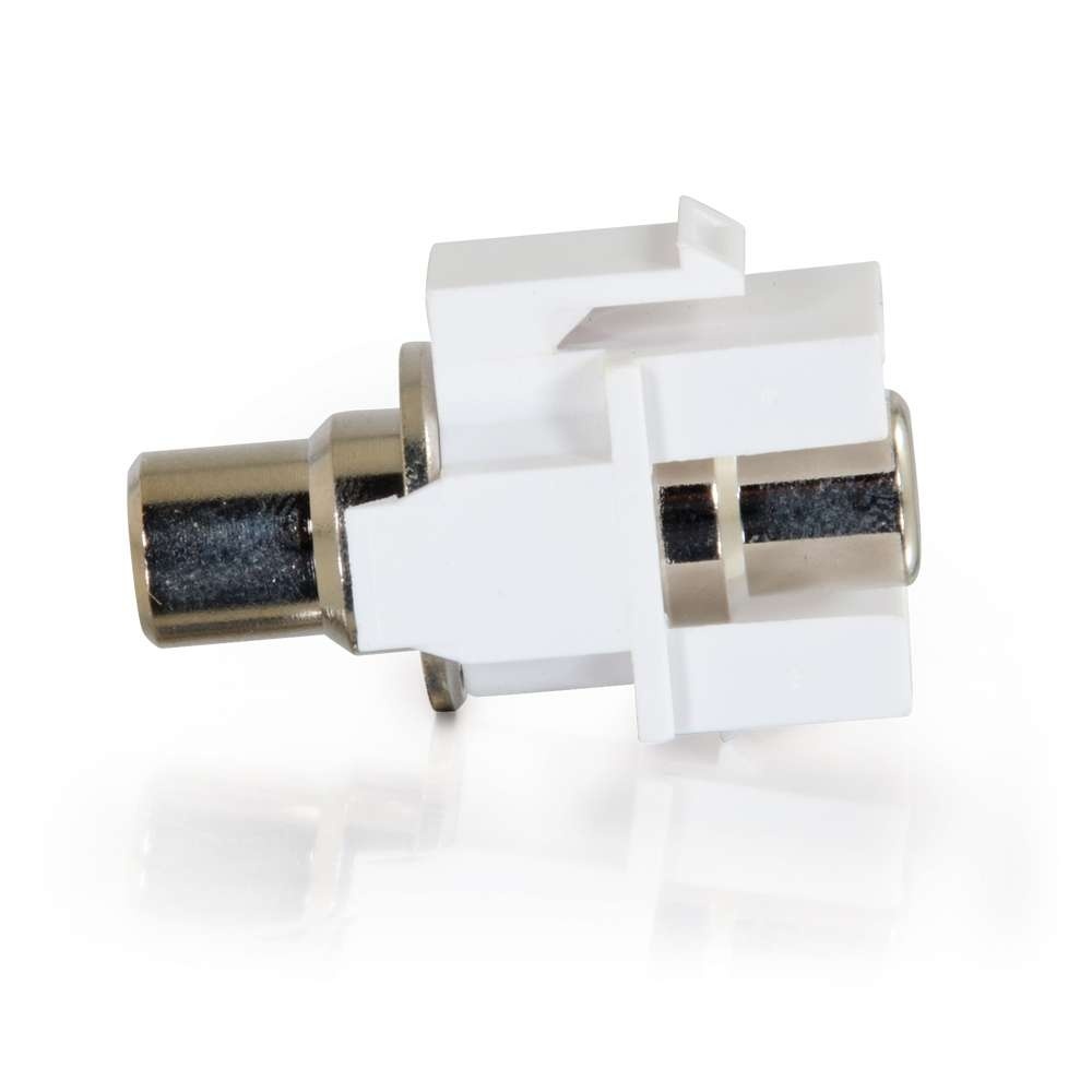 Snap-In Yellow RCA F/F Keystone Insert Module - White