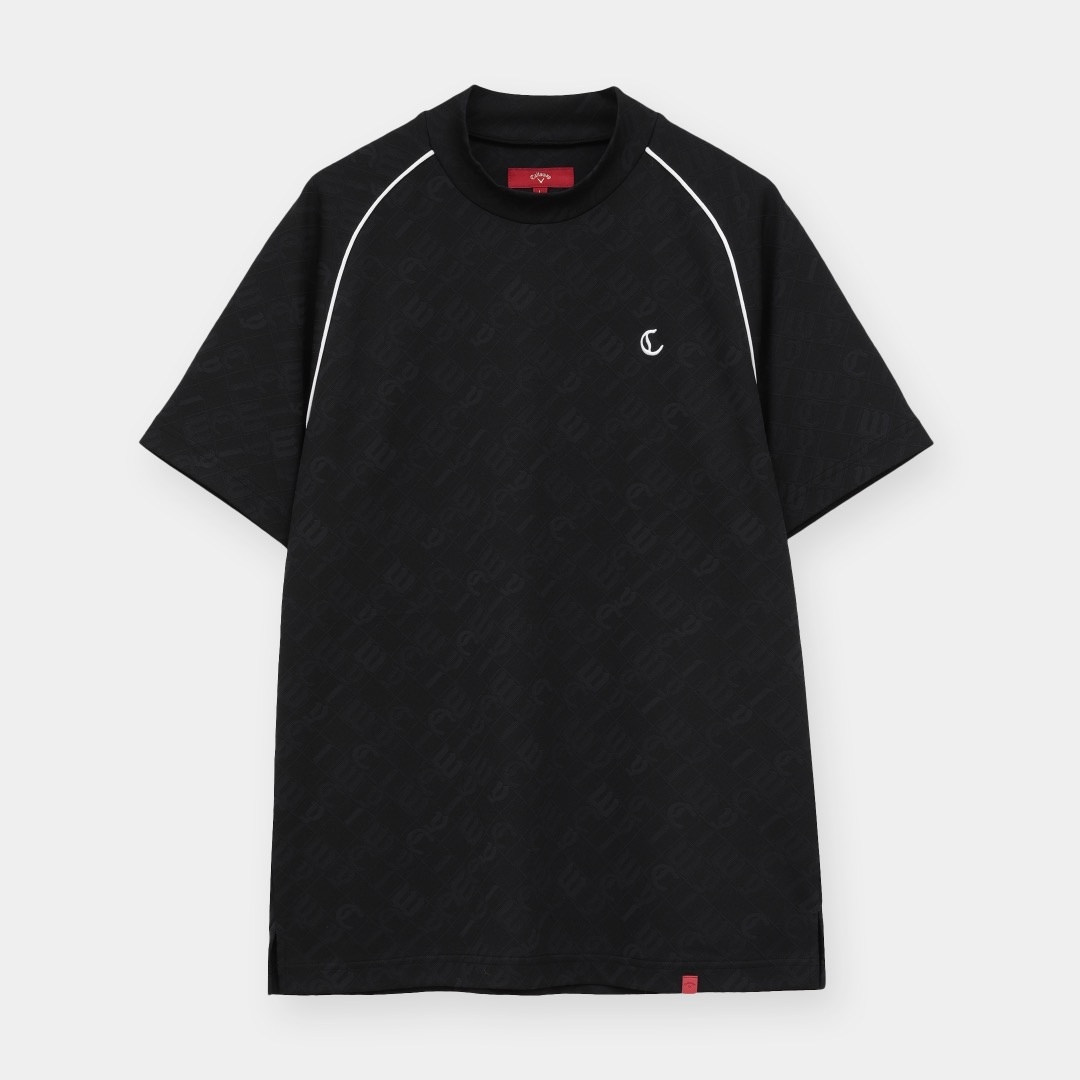 ジオメトリックワードジャカードモックネックシャツ (MENS)