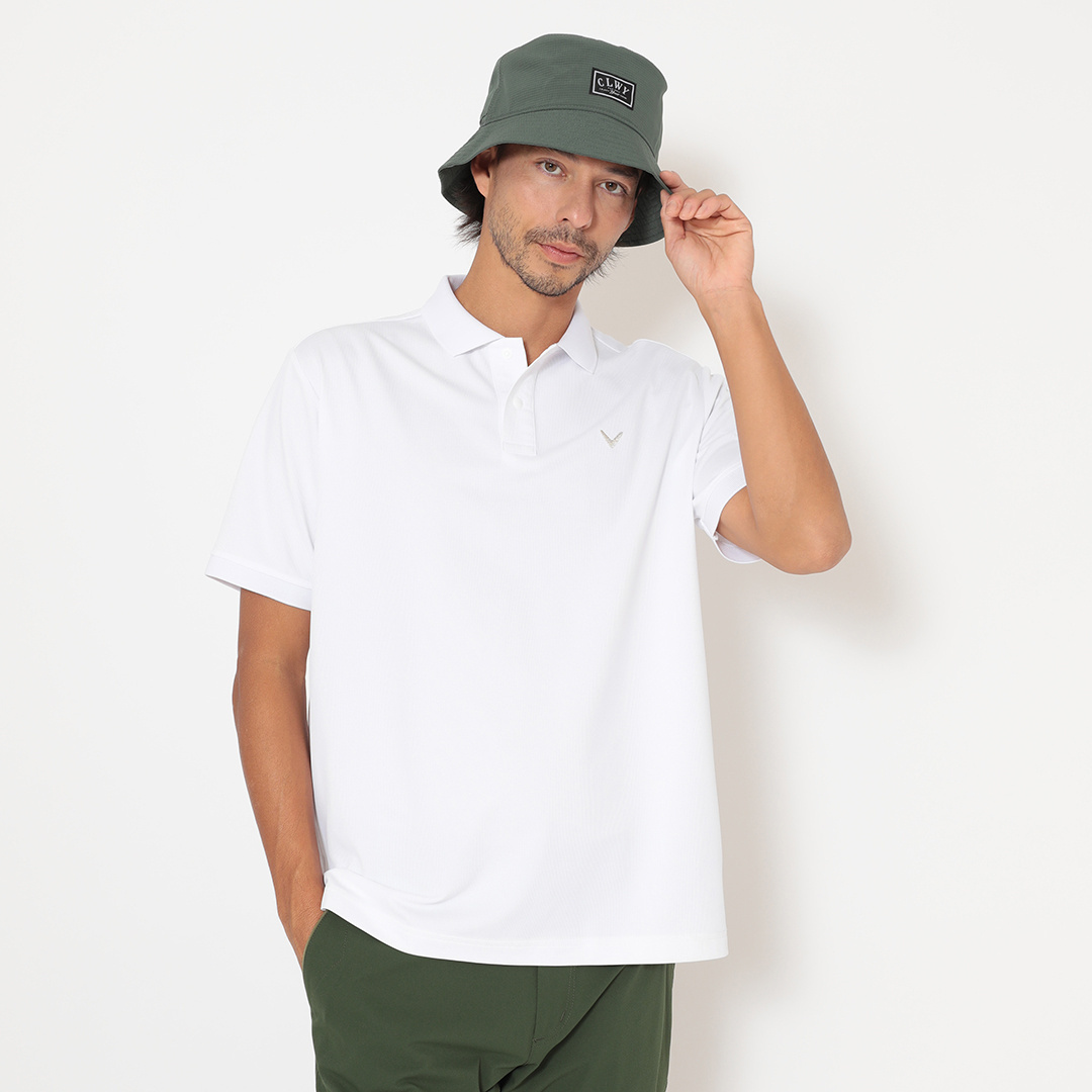 ミニワッフルリラックス半袖ポロシャツ ※4Lサイズあり (MENS)