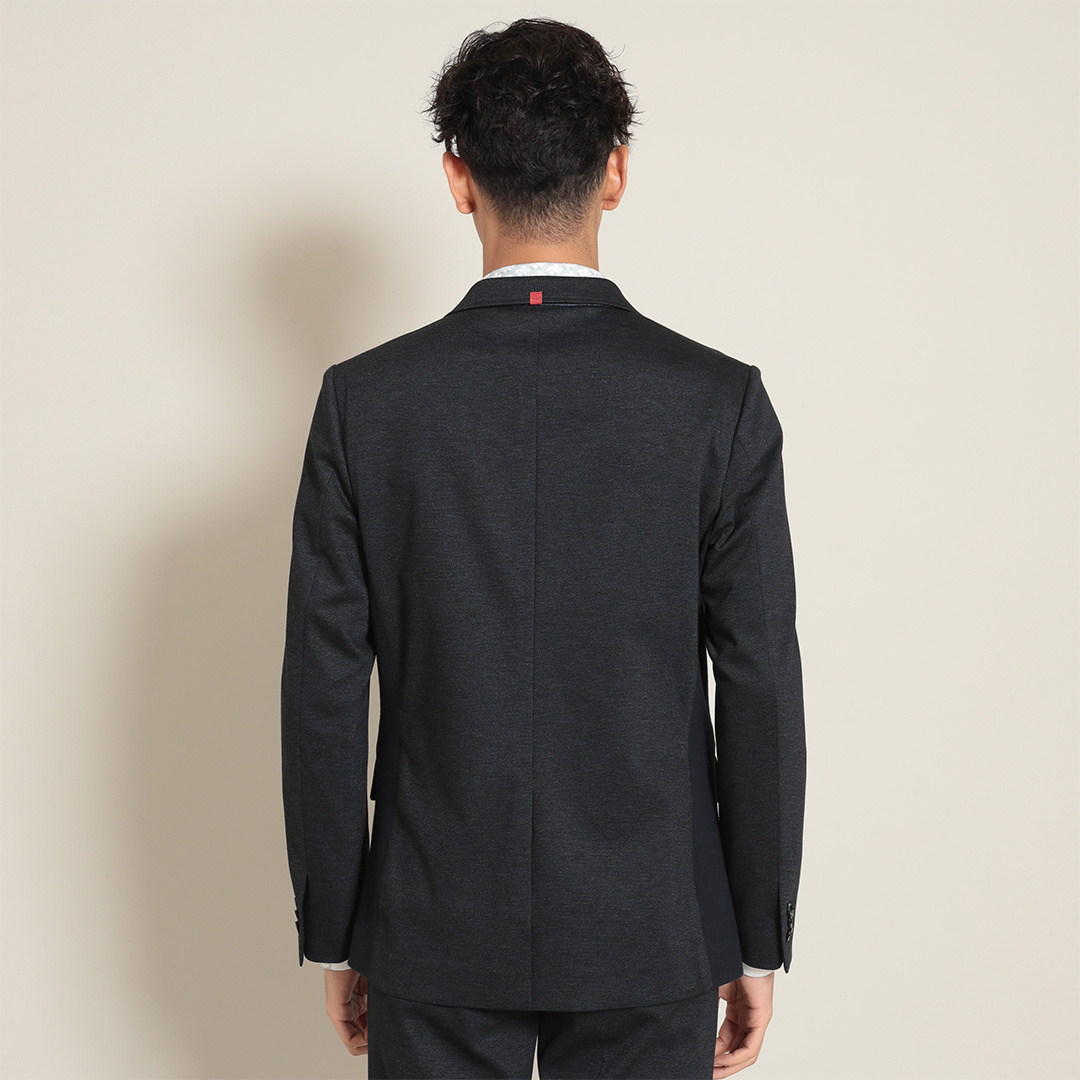 8WAYストレッチ シャークスキンジャージ― テーラードジャケット