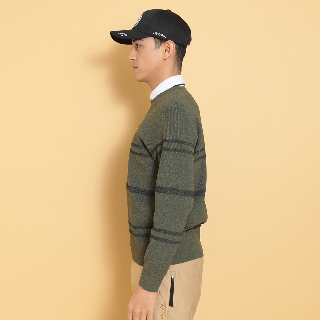 片畦クルーネックニット (MENS)