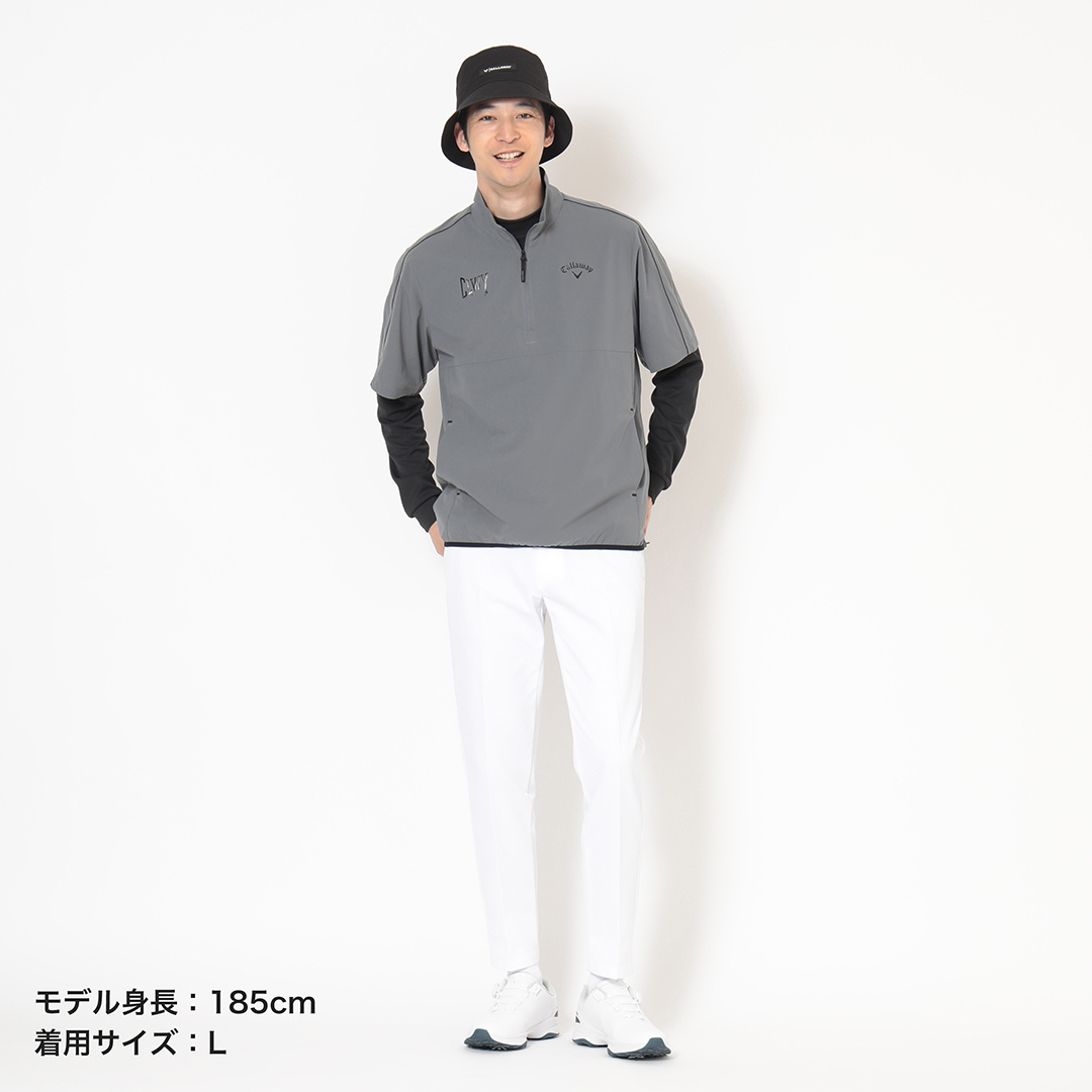 8WAYストレッチ撥水リップ半袖ブルゾン (MENS)
