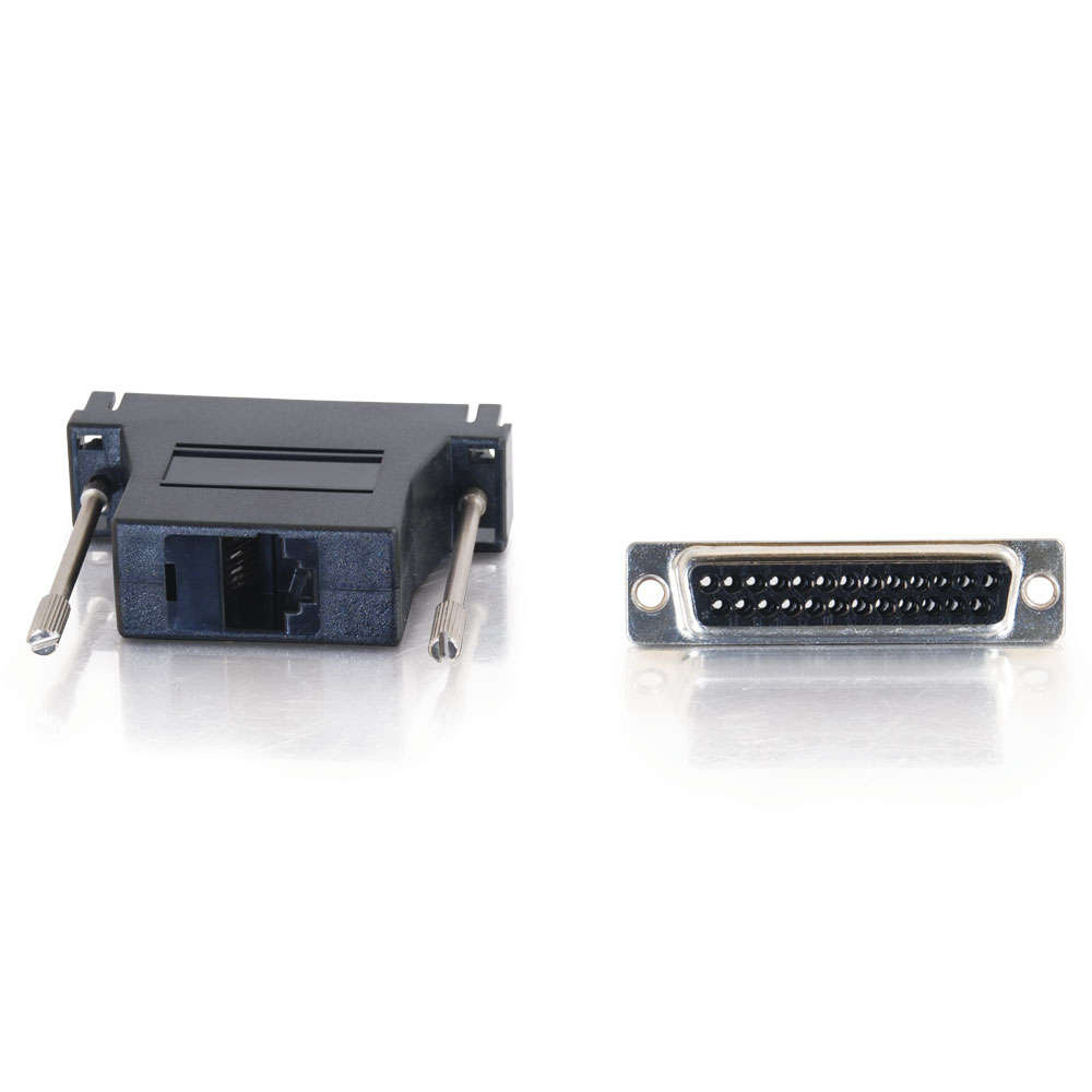RJ45 to DB25 Female Modular Adapter - Black