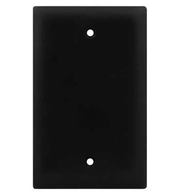 1-Gang Blank Wall Plate, Black
