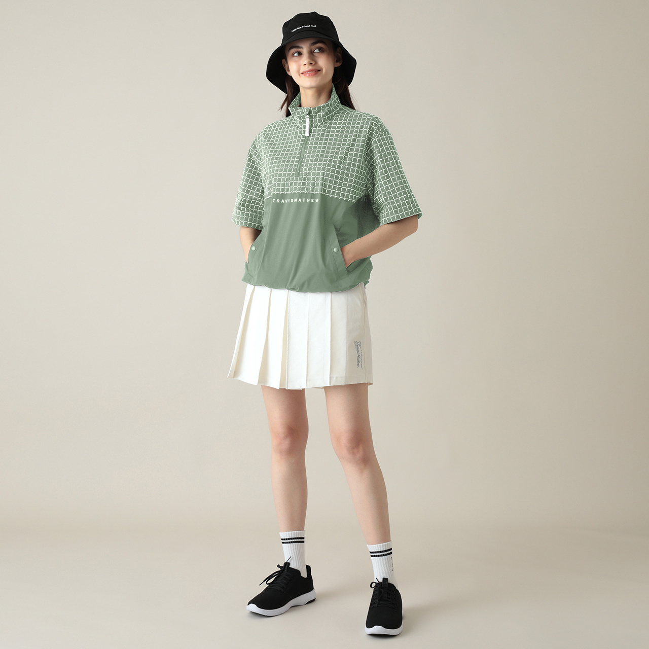 ハーフジップ着脱スリーブジャケット(UNISEX)