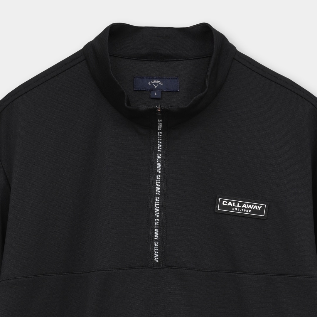 3℃裏クールハーフジップ半袖モックネック ※4Lサイズあり (MENS)