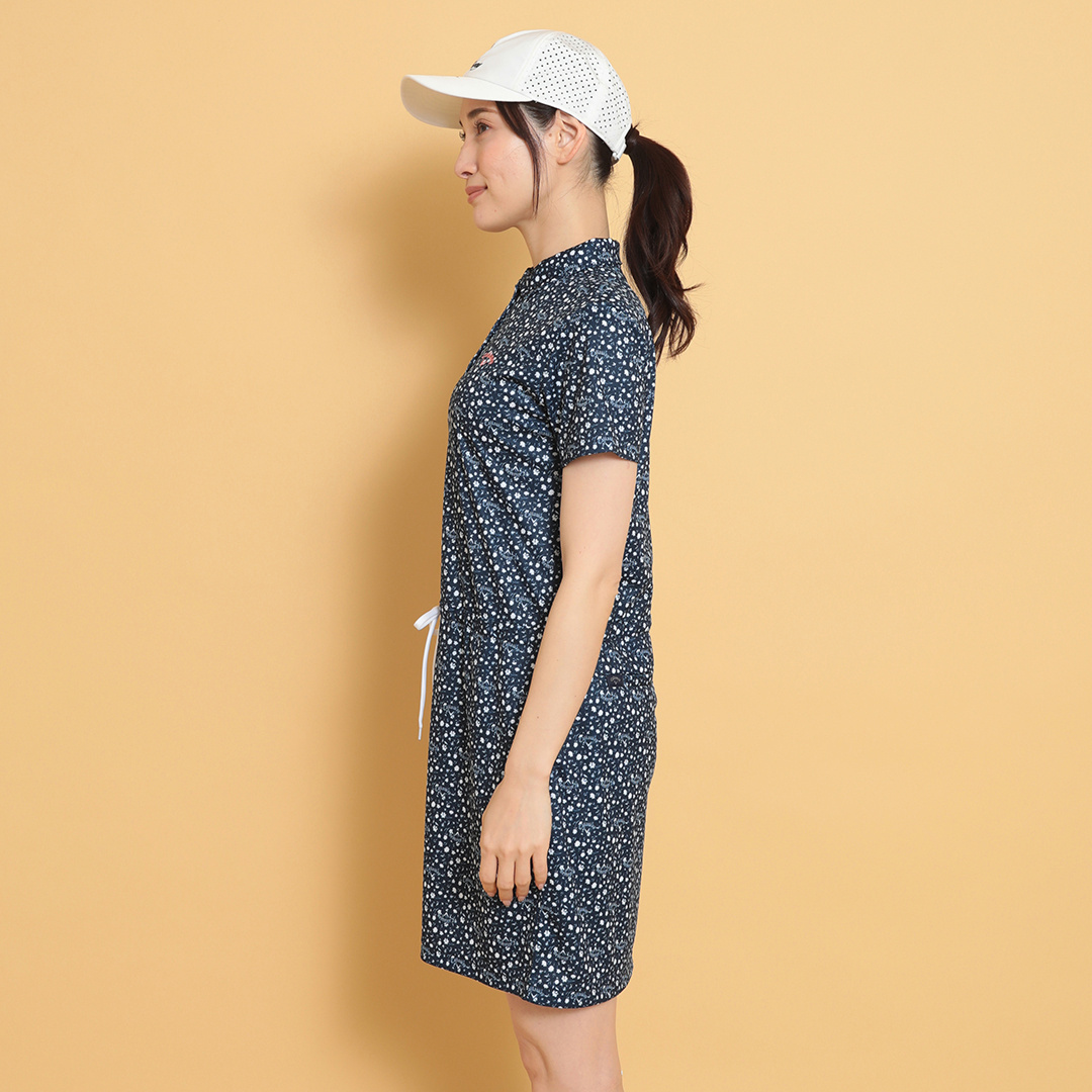 ポリエステルハニカム小花柄ワンピース (WOMENS)
