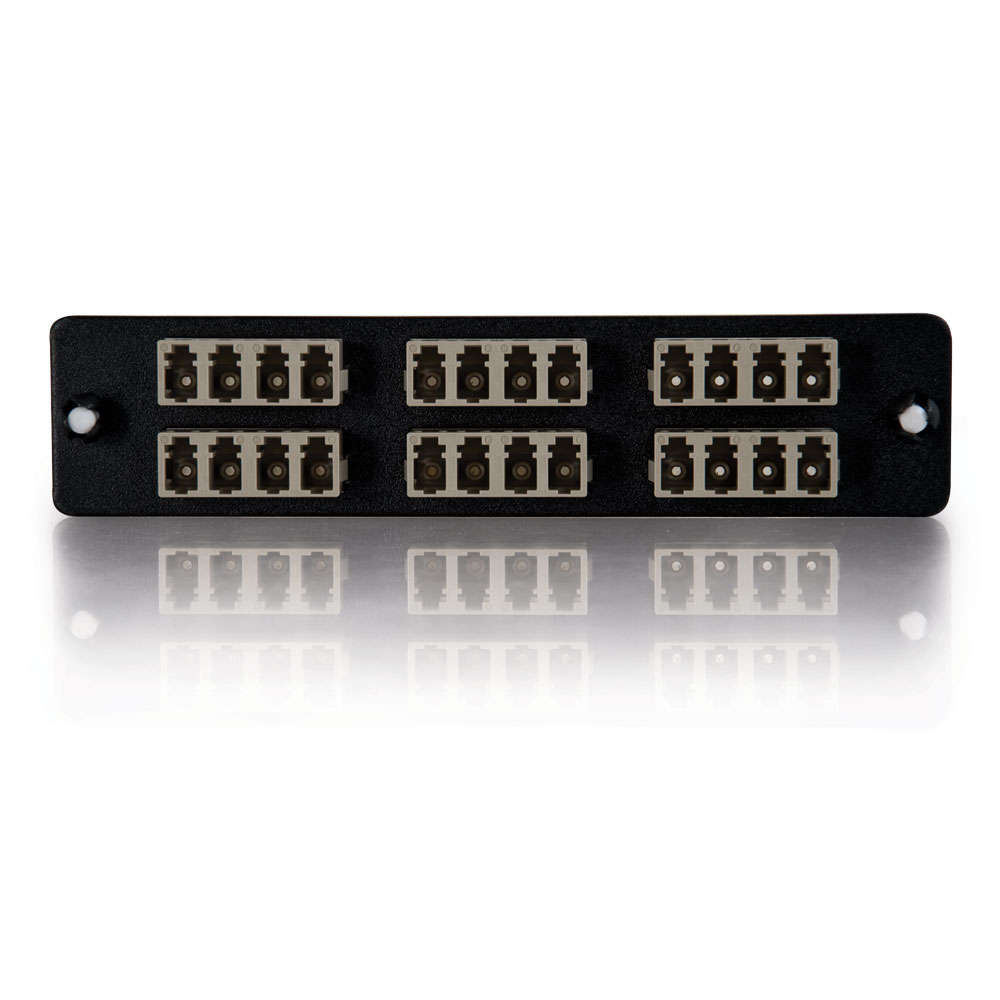 24-Strand, LC Quad, PB Insert, Multimode, Beige Adapter Panel