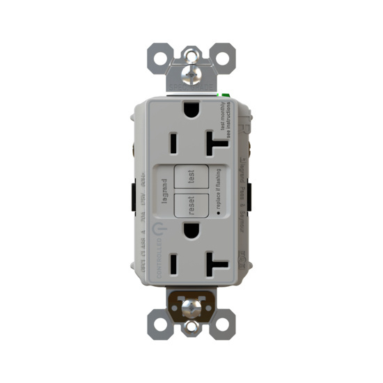 Gray Controlled GFCI Receptacle