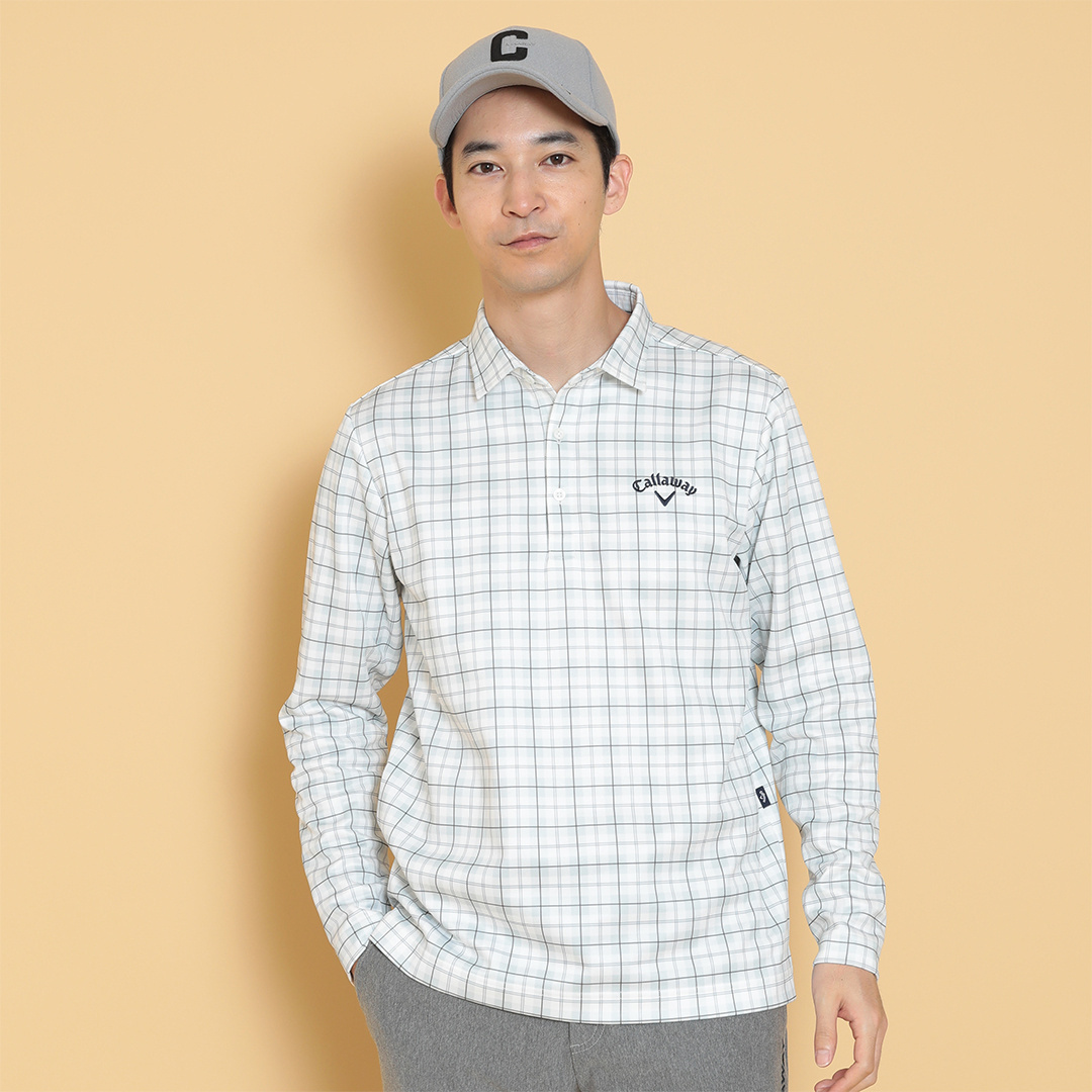 チェックプリント裏起毛シャツ (MENS)