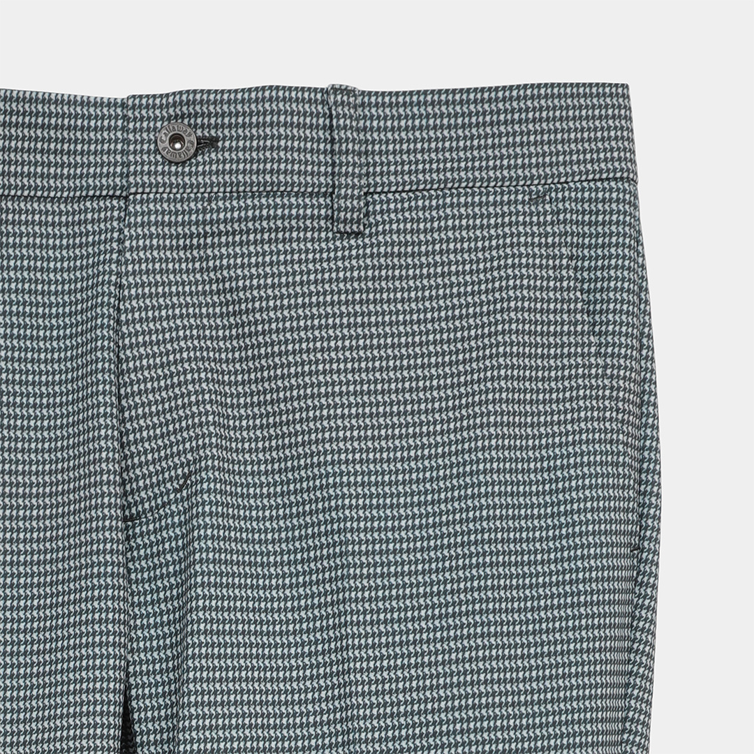 ストレッチピケチェック柄テーパードパンツ (MENS)