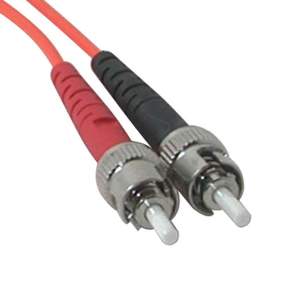 MTRJ-ST 62.5/125 OM1 Duplex Multimode PVC Fiber Optic Cable - Orange