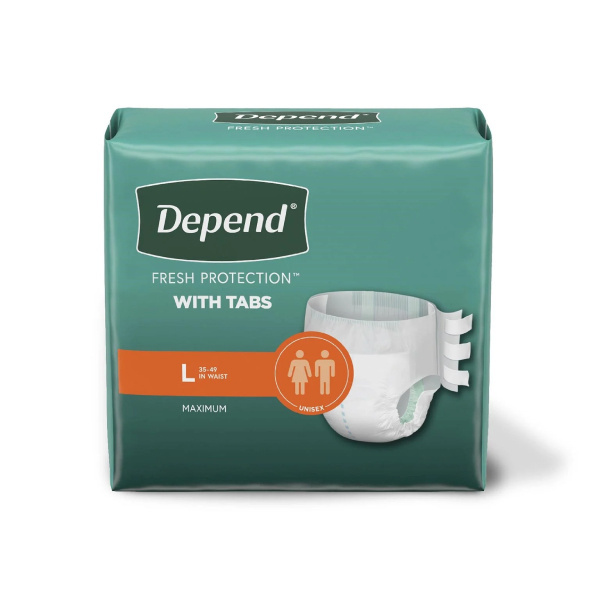 Depend Maximum Protection Briefs, Large - 32/case (DEOLS Health & Beauty Health Care Incontinence Aids) photo