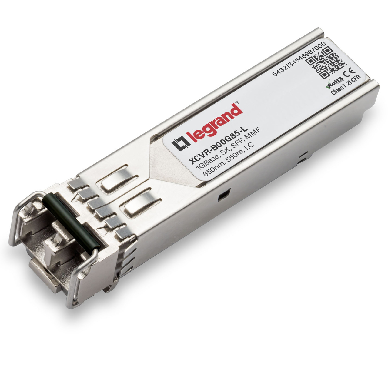 Legrand Transceiver, 1GBase, SX, SFP, MMF, 850nm, 550m, LC