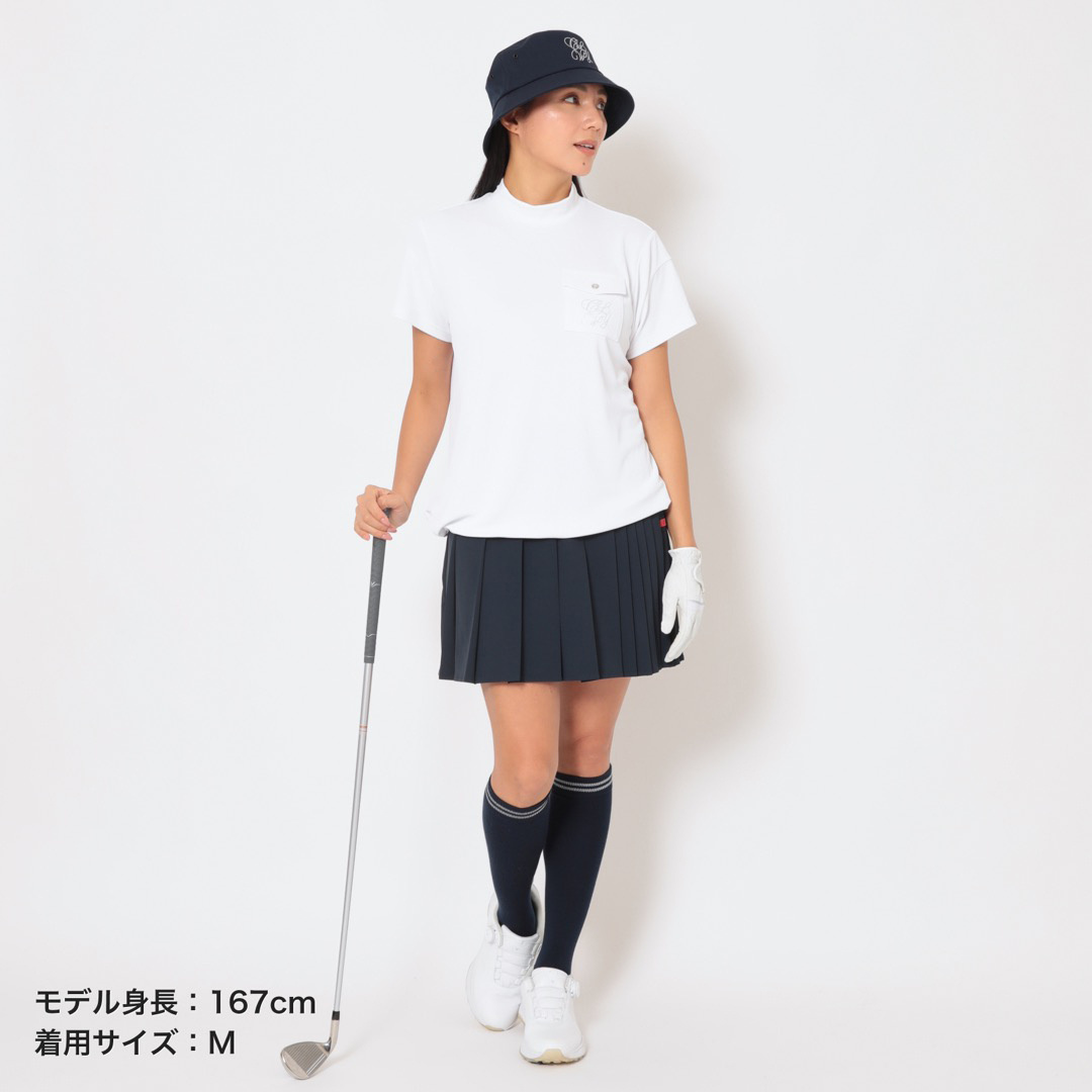 裏クールアイレットカノコモックネックシャツ (WOMENS)