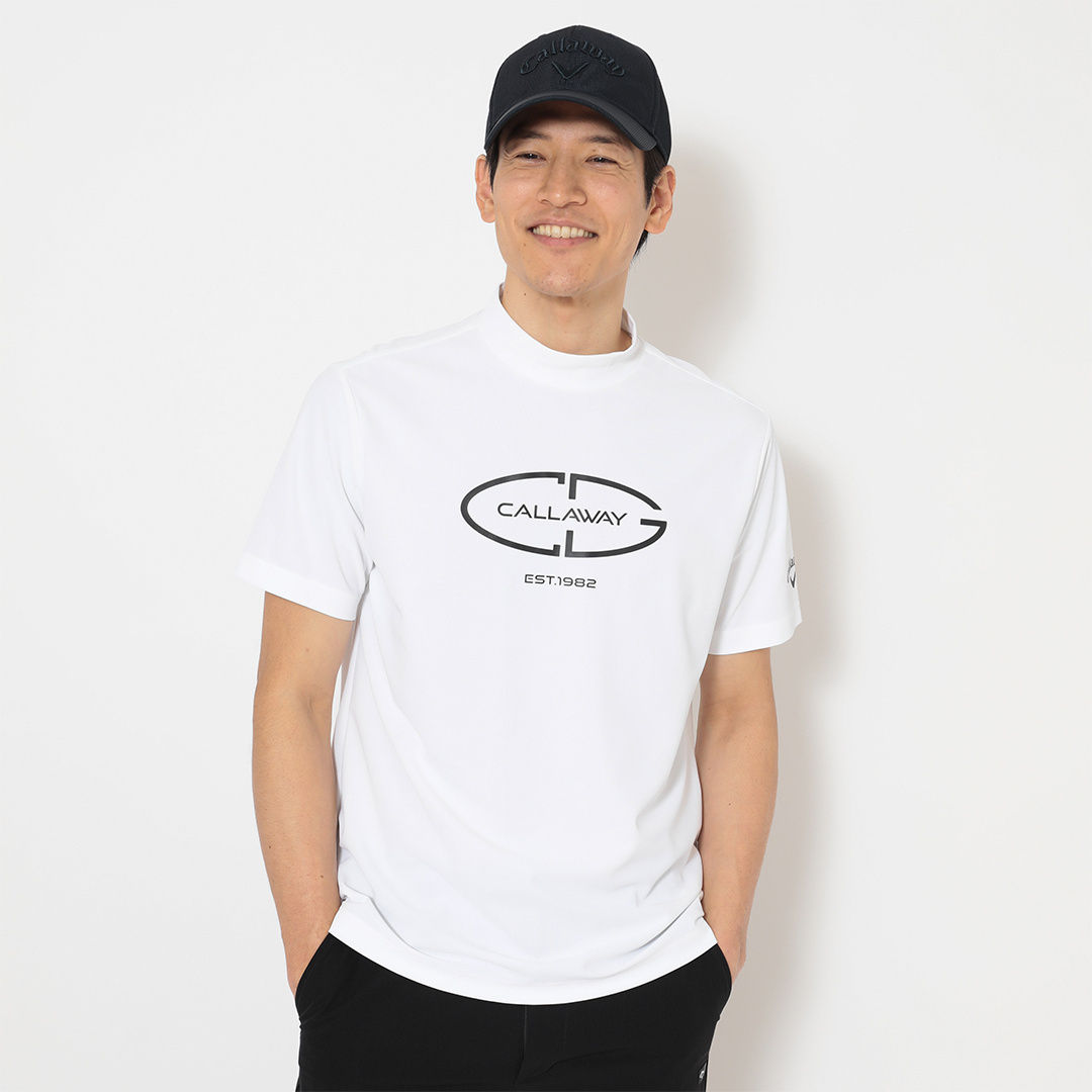 レイブロックカノコ半袖モックネックシャツ (MENS)