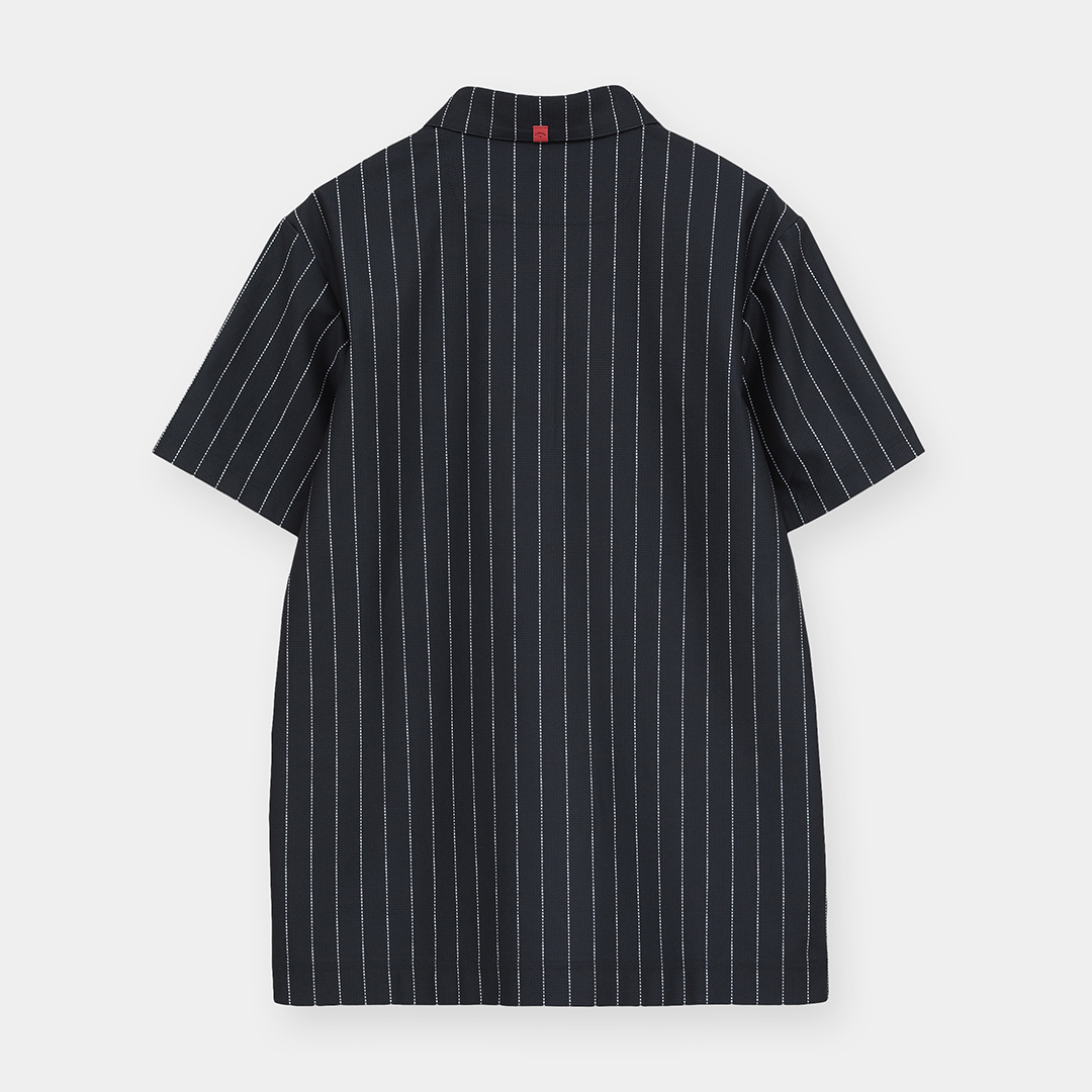 3℃かざあなメッシュストライプシャツ (MENS)