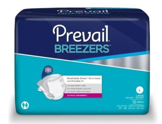 Prevail Breathable Breezers Briefs, X-Large - 120/Case (PVB014D Health & Beauty Health Care Incontinence Aids) photo